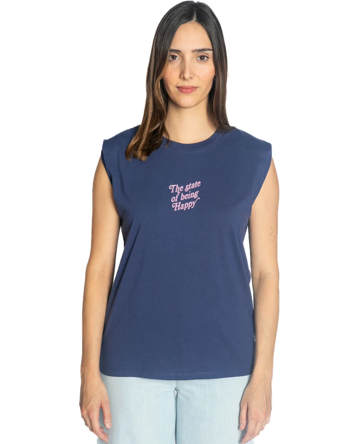 TOP NAVY MENSAJE TERCIOPELO LINDA CKS